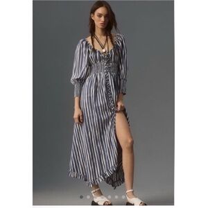 Anthropologie Sweetheart Midi Long Sleeves Dress